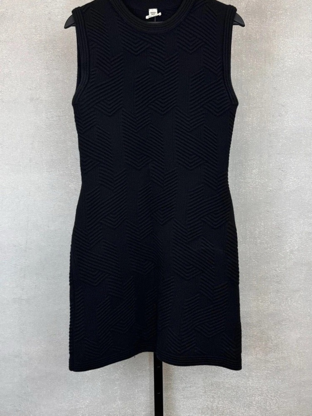Hermes Black Geometric Sleeveless knit Dress